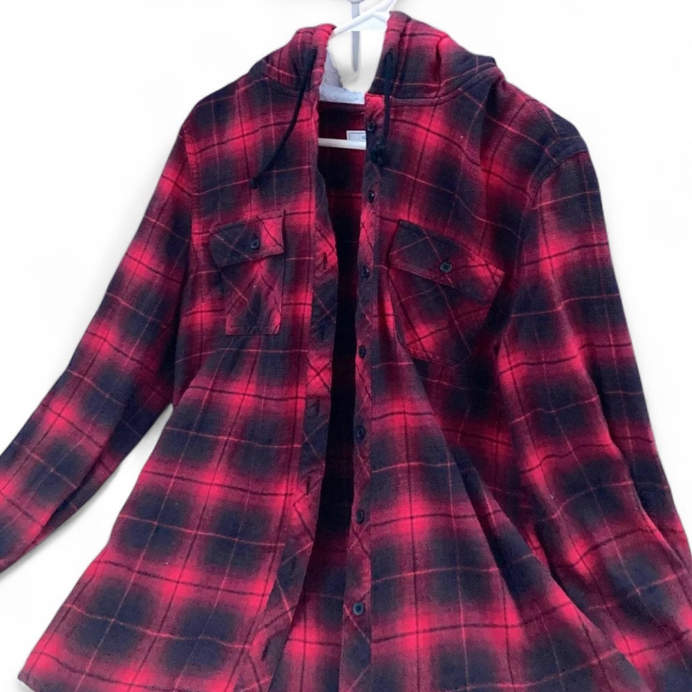 Adam Levine Collection Red and Black Button Down Shirt